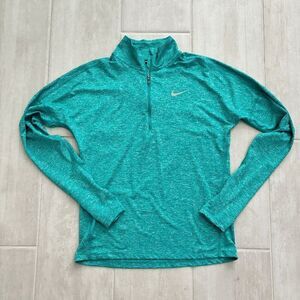 Nike Element Half-Zip Running Top Aqua Blue XS Dri-Fit Lightweight Outdoors Mesh